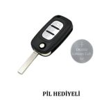 Gma Keys Renault Fluence Megane3 3 Buton Araba Kumanda Boş Kap Oto Anahtar Kabı Pil li 1.ci Kalite