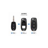 GMA KEYS Renault Symbol Sandero Trafic Megane4 Dacia Çevirici Dönüşüm 2 Düğmeli Sustalı Anahtar Kumanda Kabı