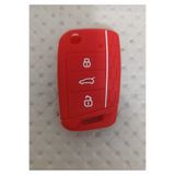 GMA KEYS Vw Golf 7 Tiguan Polo T-roc T-cross Seat Skoda Sustalı Petek Desenli Anahtar Kılıfı Kırmızı Beyaz