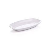Gmb Nazen K-23 Termoset Kırılmaz-32 Cm Oval Kayık Tabak 36 Adet Beyaz