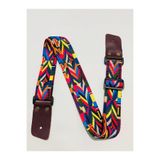 GMC MUSIC STORE Guitar Strap Hakiki Deri Uçlu Desenli Gitar Askısı