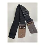 Gmc Music Store Guitar Strap Hakiki Deri Uçlu Siyah Gitar Askısı