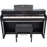 GMC MUSIC STORE Strauss Stp-320-Bk Siyah Çekiç Aksiyonlu Dijital Piyano