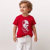 GMG Collection Baby Atatürk Baskılı ve Imzalı Tişört - Kırmızı - 15 Yaş