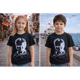 GMG Collection Baby Çocuk Atatürk Baskılı Kısa Kollu Tişört (Imzalı) Beyaz-Siyah - 5 Yaş