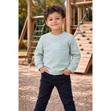 GMG Collection Baby Erkek Çocuk Baskılı Bisiklet Yaka Çocuk Sweatshirt - Yeşil - 2 Yaş