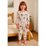 GMG Collection Baby Kız Çocuk Pembe Kedi Baskılı Pijama Takımı - 6 Yaş