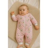 GMG Collection Baby Kız - Erkek Baklava Desenli Içi Yünlü Uyku Tulumu, Tulum, Astronot Tulumu - Pembe - 18 - 24 Ay