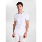 gmg firenze Beyaz Erkek %100 Pamuk Slim Fit T-Shirt GU26MSS03011
