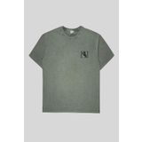 GMG FIRENZE Bisiklet Yaka Arkası Enjeksiyon Baskı %100 Pamuk Oversize Erkek T-shirt