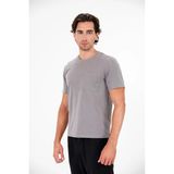gmg firenze Bisiklet Yaka Cepli Basic Erkek T-Shirt - Gri - XL