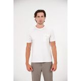gmg firenze Bisiklet Yaka Cepli Regular Erkek T-Shirt - Beyaz