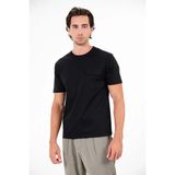 gmg firenze Bisiklet Yaka Cepli Regular Erkek T-Shirt - Siyah
