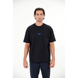 gmg firenze Bisiklet Yaka Error Baskılı Erkek T-Shirt - Lacivert