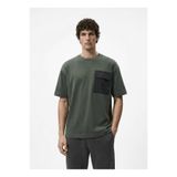 GMG FIRENZE Bisiklet Yaka Haki Erkek T-Shirt GU26MSS03000