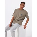GMG FIRENZE Bisiklet Yaka Its Ok Baskılı T-Shirt, XL, 5003265780, Haki, Erkek