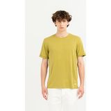 gmg firenze Bisiklet Yaka Kol Ucu Duble Slim Fit Erkek T-Shirt - Olive - 2XL