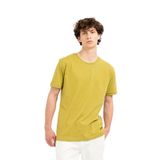 GMG FIRENZE Bisiklet Yaka Kol Ucu Duble%100 Pamuk Slim Fit T-Shirt, M, 5003162773, Yağ, Erkek