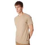 GMG FIRENZE Bisiklet Yaka Kol Ucu Duble%100 Pamuk Slim Fit T-Shirt, S, 5003162780, Vizon, Erkek