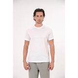 gmg firenze Bisiklet Yaka Kol Ucu ve Yakası Trikolu Basic Erkek T-Shirt - Beyaz