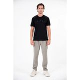 gmg firenze Bisiklet Yaka Önü Rubber Baskılı Erkek T-Shirt - Siyah - 2XL