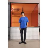 GMG FIRENZE Bisiklet Yaka Oversize T-shirt, L, 5003266316, Saks, Erkek