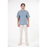 gmg firenze Bisiklet Yaka Sol Göğsü Baskıl Erkekı T-Shirt - Mavi