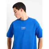 GMG FIRENZE Bisiklet Yaka T-Shirt, M, 5003256526, Saks, Erkek