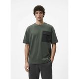 GMG FIRENZE Bisiklet Yaka T-Shirt, S, 5003368378, Haki, Erkek