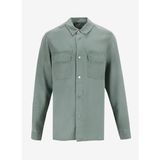 gmg firenze Çıtçıtlı Regular Fit Yıkama Desenli Erkek Gömlek - Mint