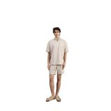 GMG FIRENZE Dik Yaka Pamuklu Regular Fit T-shirt, M, Regular Fit, BEJ, Erkek