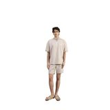 GMG FIRENZE Dik Yaka Pamuklu Regular Fit T-shirt, XL, Regular Fit, BEJ, Erkek