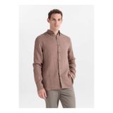 GMG FIRENZE Düğmeli Regular Fit Gömlek, M, 5003368371, Vizon, Erkek