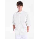 GMG FIRENZE Ekru Düğmeli Regular Fit Gömlek, M, 5003368354, Siyah - Ekru, Erkek