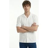gmg firenze Gmg Fırenze Beyaz Erkek Regular Fit Geometrik Desenli Gömlek GU26MSS02204
