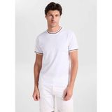 gmg firenze Gmg Fırenze Beyaz Erkek Slim Fit T-Shirt GU26MSS03009 - XL