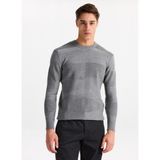 gmg firenze Gmg Fırenze Bisiklet Yaka Regular Fit Gri Erkek Kazak GU25MFW04021 - XL