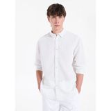 gmg firenze Gmg Fırenze Ekru Erkek Düğmeli Regular Fit Gömlek GU26MSS02210 - Siyah - Ekru