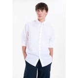 gmg firenze Gmg Fırenze Ekru Erkek Düğmeli Slim Fit Gömlek GU26MSS02208