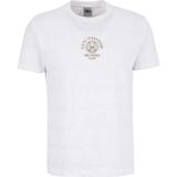 gmg firenze Gmg Fırenze Ekru Erkek Slim Fit Logo Baskılı T-Shirt GU26MSS03018 - 2XL