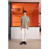 GMG FIRENZE Gmg Fırenze Haki Erkek Oversize T-Shirt GU25MSS03019