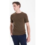 gmg firenze Gmg Fırenze Haki Erkek Slim Fit Yıldız Baskılı T-Shirt GU26MSS03012