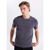 gmg firenze Gmg Fırenze Indigo Erkek Slim Fit T-Shirt GU26MSS03003 - İndigo