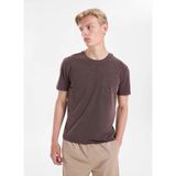 gmg firenze Gmg Fırenze Kahverengi Erkek Slim Fit T-Shirt GU26MSS03003