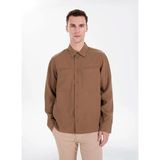 gmg firenze Gmg Fırenze Kahverengi Erkekgömlek Yaka Regular Fit Gömlek GU26MSS15003 - Karamel