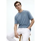 gmg firenze Gmg Fırenze Mavi Erkek Regular Fit Nakışlı T-Shirt GU26MSS03019 - XL