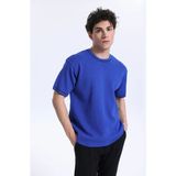 gmg firenze Gmg Fırenze Saks Erkek Bisiklet Oversize Kazak GU25MFW04027 - XL
