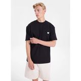 gmg firenze Gmg Fırenze Siyah Erkek Oversize Logo Baskılı T-Shirt GU26MSS03046