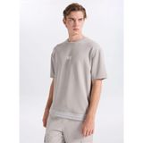 gmg firenze Gmg Fırenze Taş Erkek Regular Fit Yazı Baskılı T-Shirt GU26MSS03001