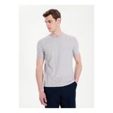 GMG FIRENZE Gri Melanj Slim Fit Triko T-shirt, S, 5003368413, Gri Melanj, Erkek